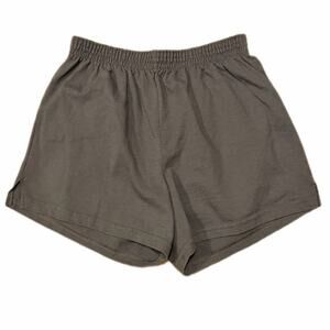 Soffe shorts grey cotton blend elastic waist